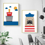 Cartoon Captain Wall Art - Pretty Art Online