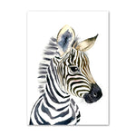 Cartoon Elephant, Zebra, Bear, Owl & Giraffe Wall Art