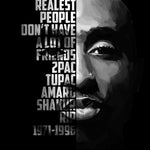 Black And White Tupac Shakur Inspirational Wall Art - Pretty Art Online