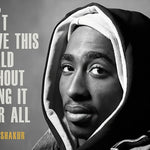 Black And White Tupac Shakur Inspirational Wall Art - Pretty Art Online