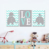 Elephant & Love Nursery Artwork - Pretty Art Online