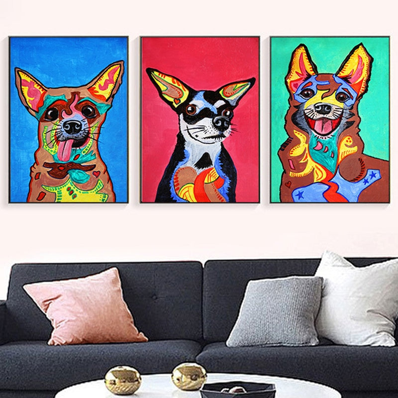 Abstract  Puppy Wall Art Home & Office Decor - Pretty Art Online