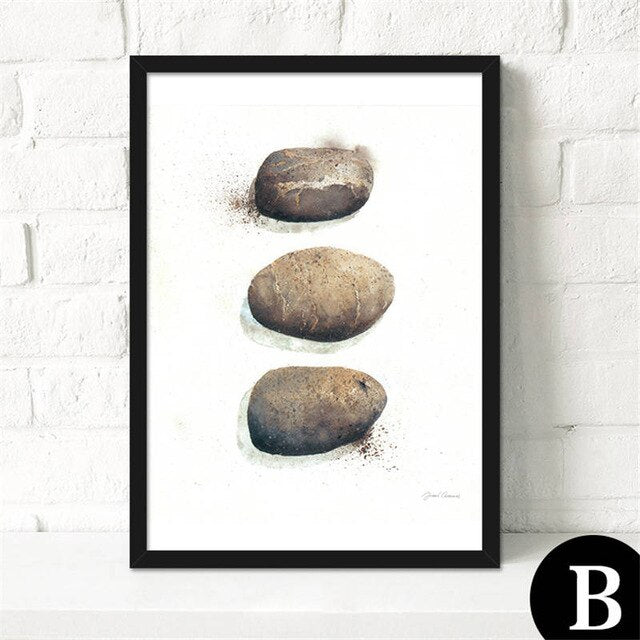 Nordic Decoration Artwork Feather Stone Bird Nest Home & Office Art - Pretty Art Online