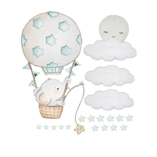 Flying Elephant Wall Stickers