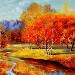 Scenery Acrylic Paint By Numbers Set Oil Painting Canvas