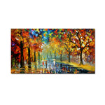 Modern Abstract Walking Down The Street Oil Painting Canvas