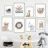 Sun, Rainbow, Bear, Elephant, Giraffe & Sloth Wall Art