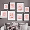 Pink Motivational Inspiring Letter Quote Art