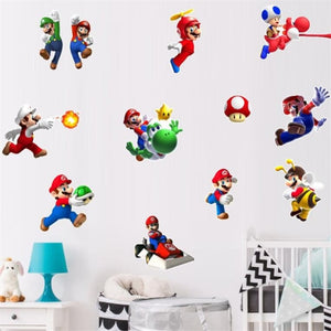 3D Cartoon Mario Bros Wall Stickers