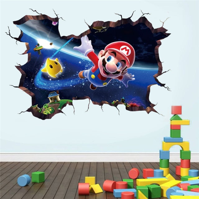 Sticker da parete 3D con Super Mario
