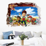 Cartoon 3D Paw Patrol Wall Stickers