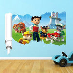 Cartoon 3D Paw Patrol Wall Stickers