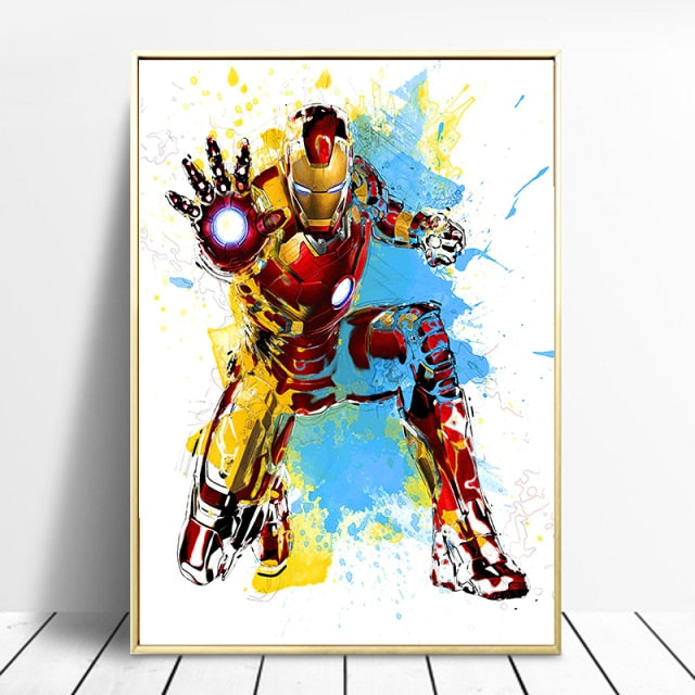 Marvel Spiderman Captain IronMan Canvas