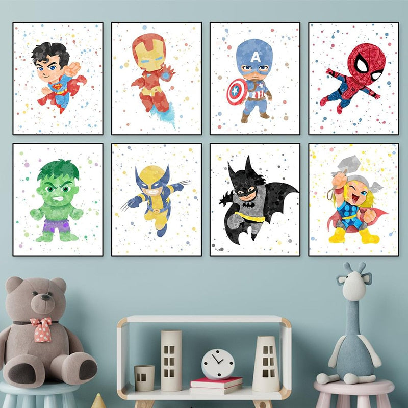 Disney Marvel Superhero Cartoon Canvas Collection