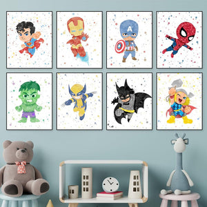Disney Marvel Superhero Cartoon Canvas Collection