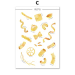 Cheese, Pasta, Tropical Fruits & Cakes Food Wall Art