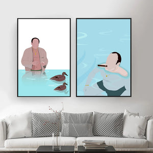 Tony Soprano Smoking Canvas