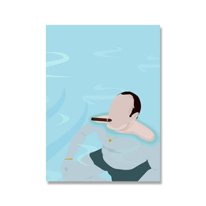 Tony Soprano Smoking Canvas