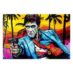 Abstract Tony Montana Portrait Canvas