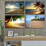 Sunset Sea View Tropical Miami Beach Artwork