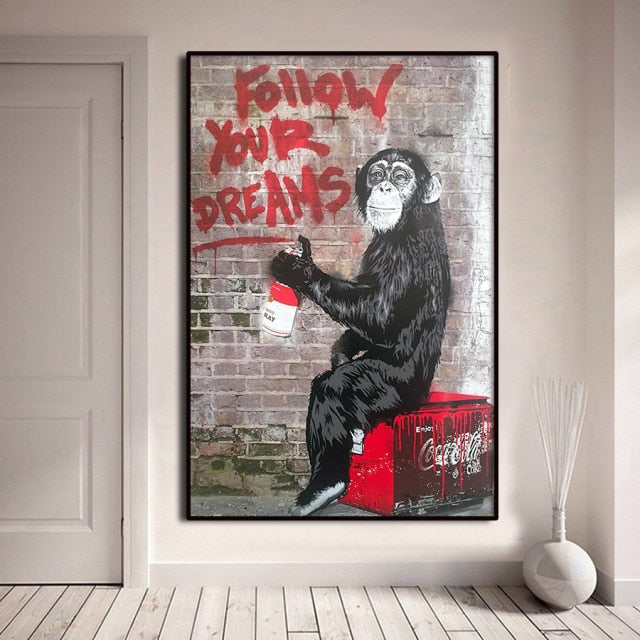 BANKSY Graffiti Street Girl Modular Wall Art