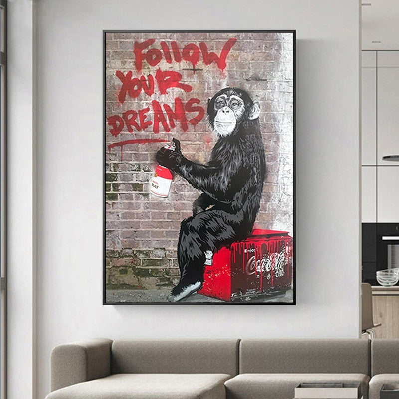 Banksy Monkey Modular Canvas