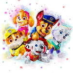 Paw Patrol Cartoon Watercolour Anime Canvas Wall Art