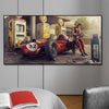 Vintage Car Poster Ferraris Classic Racing F1 Race Car Artwork
