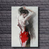 Handmade Abstract Sexy Woman Back Oil Paintings On Canvas