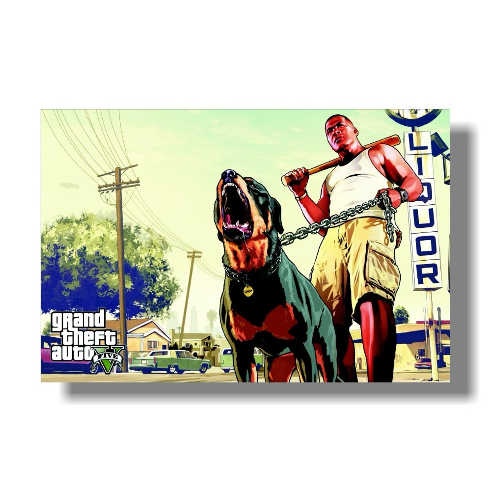 Grand Theft Auto V Canvas Artwork