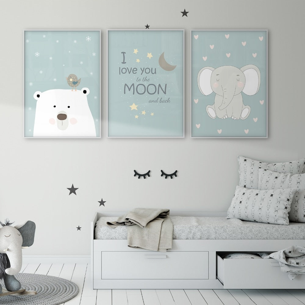 I LOVE YOU TO THE MOON & BACK Wall Art