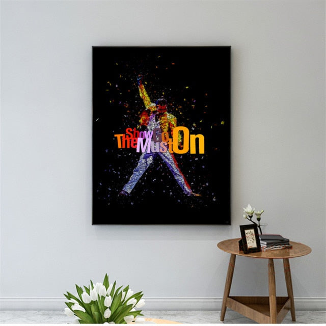 Freddie Mercury Rock n Roll Art Wall Art