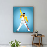 Freddie Mercury Rock n Roll Art Wall Art