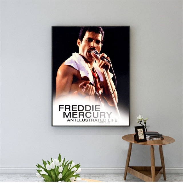 Freddie Mercury Rock n Roll Art Wall Art