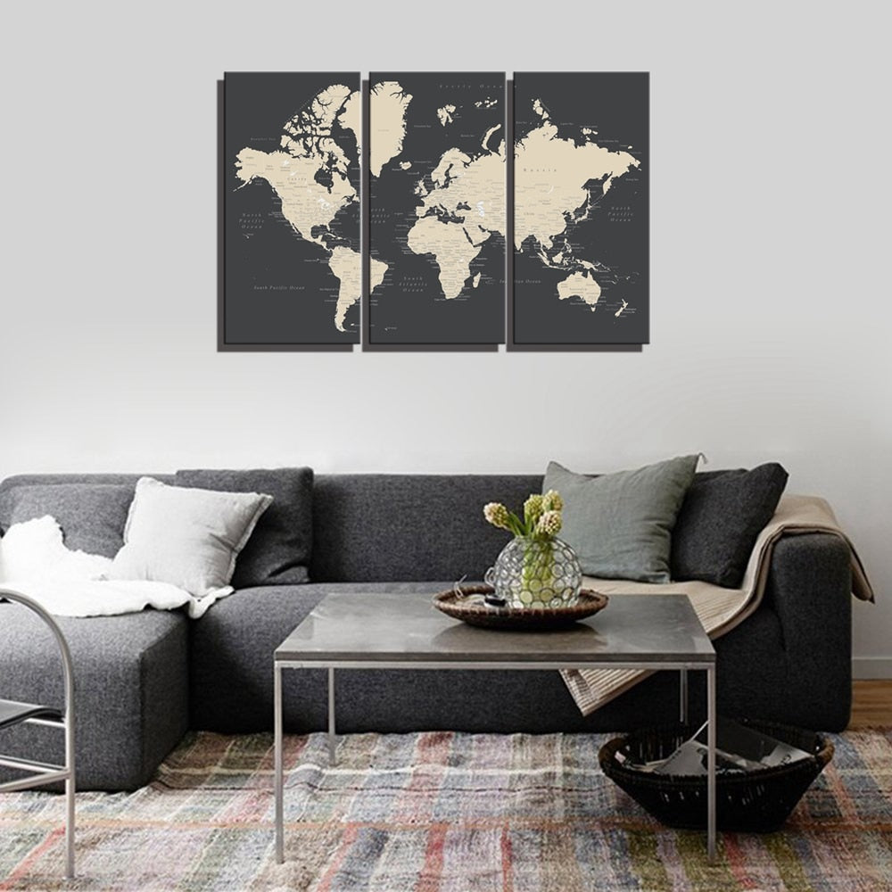 Map of the World Wall Art - Pretty Art Online