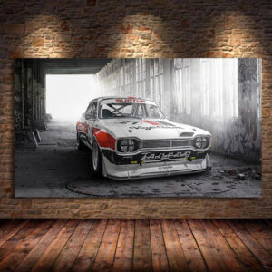 Modern Sports Car Retro Classic Race Tuned Car Artwork