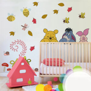 Cartoon Winnie The Pooh & Bee Wall Stickers